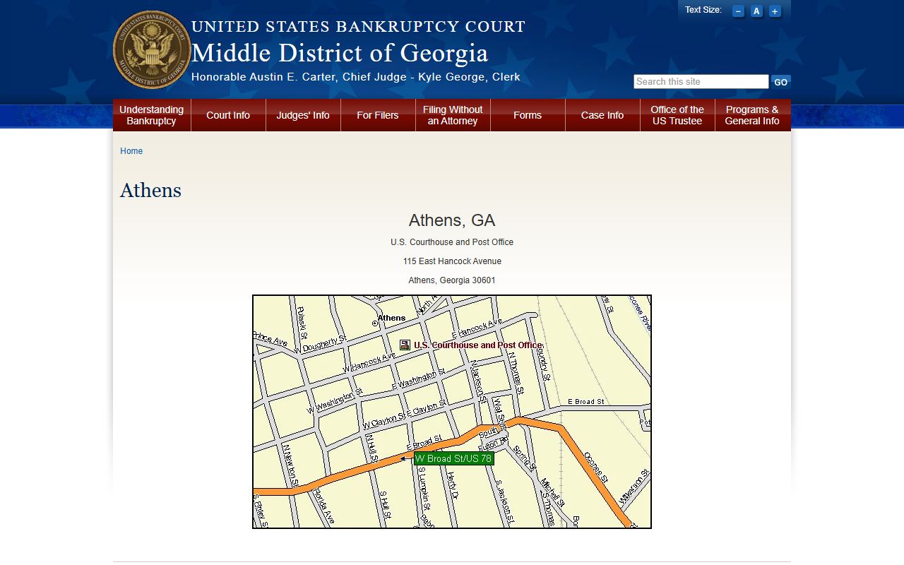 Oconee County court dockets bankruptcy court Athens source
