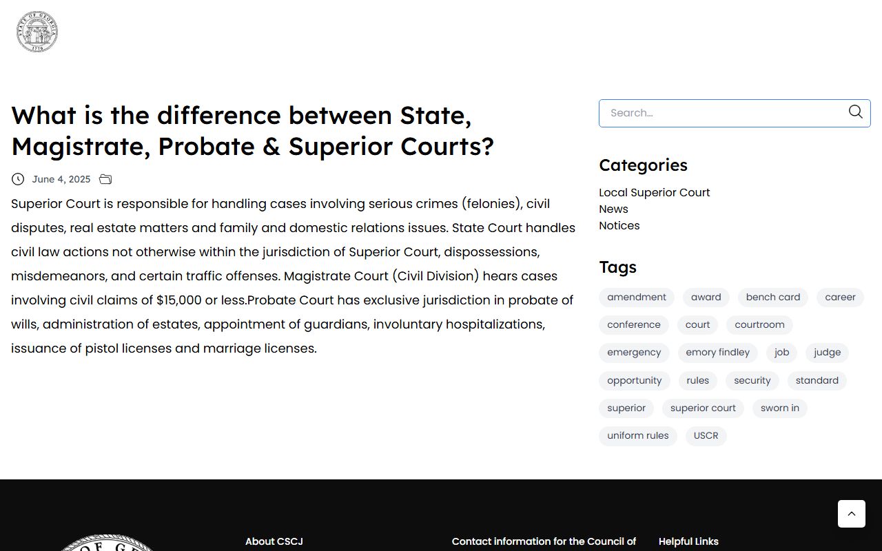 Oconee County court records Georgia Superior Courts court type FAQ
