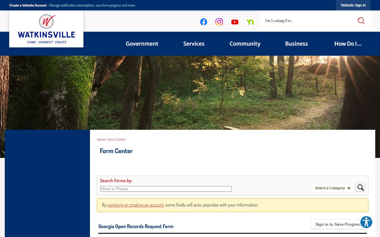 Oconee County court records Watkinsville open records form