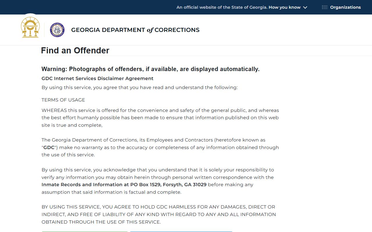 Oconee County criminal court records GDC offender query fields