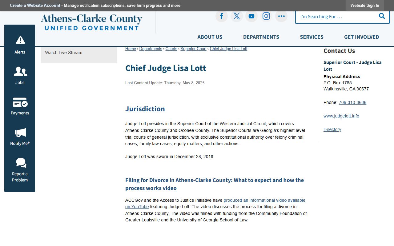 Oconee County Superior Court records Chief Judge Lisa Lott source