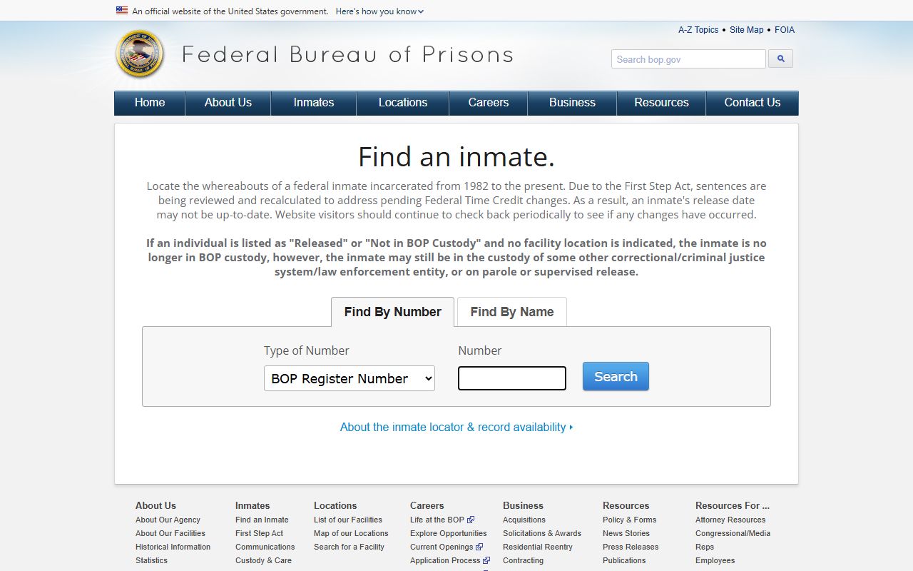 Oconee County inmate records federal Bureau of Prisons locator