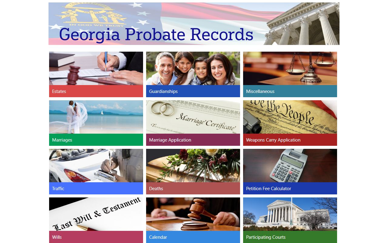 Oconee County marriage records Georgia Probate Records application portal