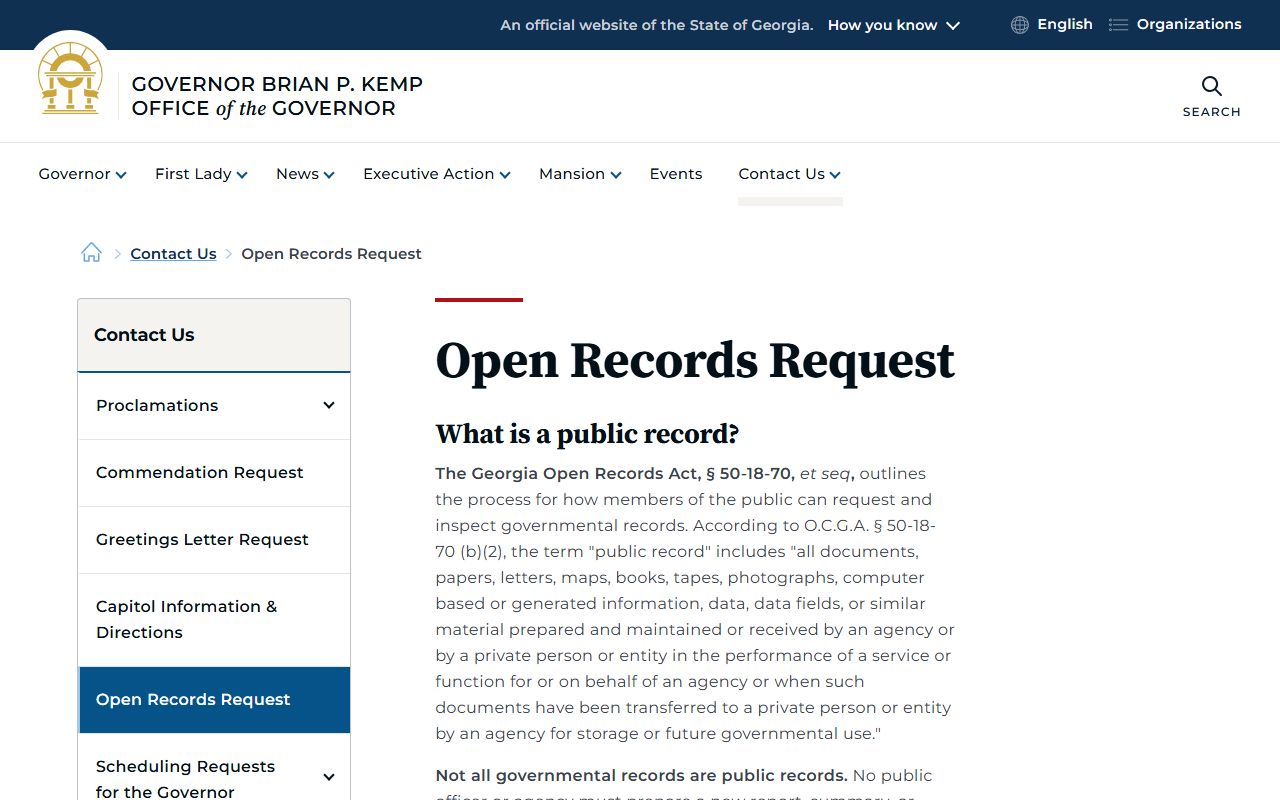 Oconee County warrant records Georgia open records request source